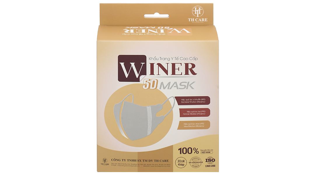 Khẩu trang y tế Winer 5D Mask 4 lớp màu trắng