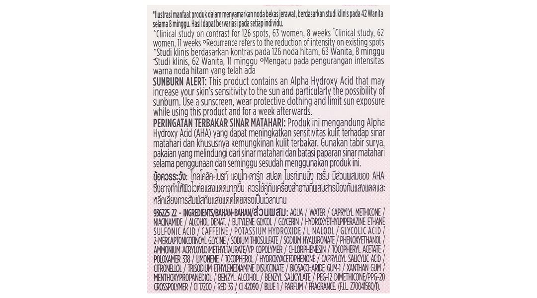 Serum L'Oréal Paris Glycolic-Bright Anti-Dark Spot Brightening sáng da, mờ thâm chai 30ml - 10