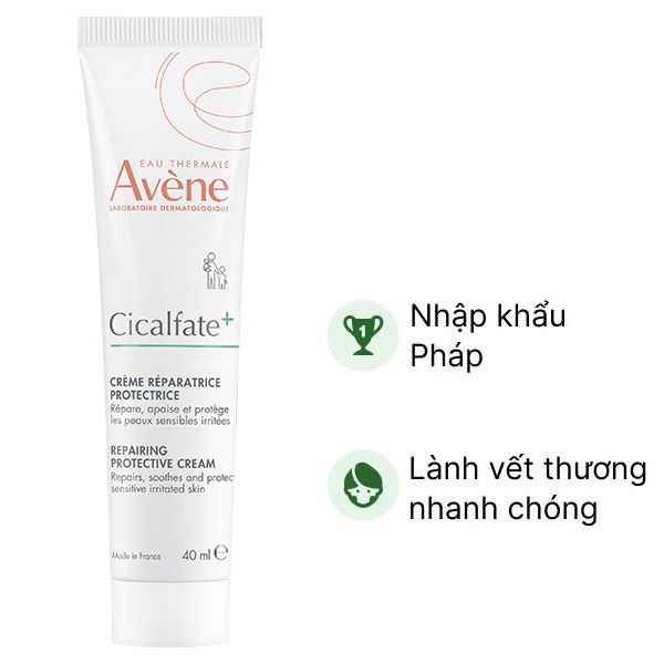 Kem Avène Cicalfate  phục hồi làn da mỏng, nhạy cảm tuýp 40ml