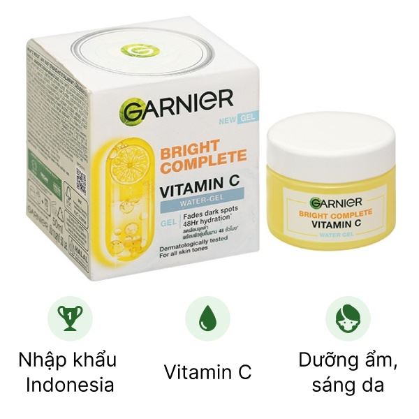 Gel Dưỡng Da Garnier Bright Complete Vitamin C Water-Gel 50ml