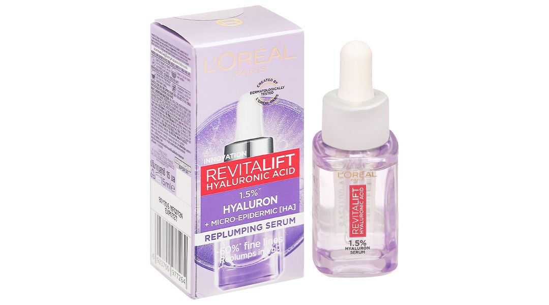 Serum L'Oréal Paris Revitalift Hyaluronic Acid 1.5% cấp ẩm, sáng da