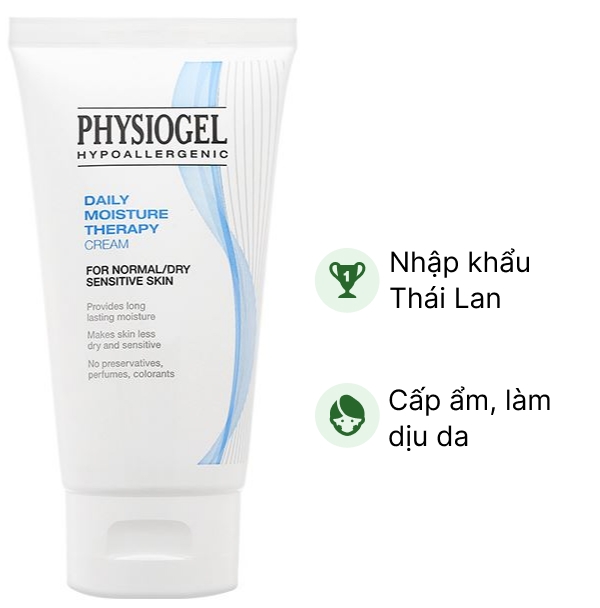 Kem dưỡng ẩm Physiogel Daily Moisture Therapy cấp ẩm tối ưu, giảm khô da tuýp 75ml