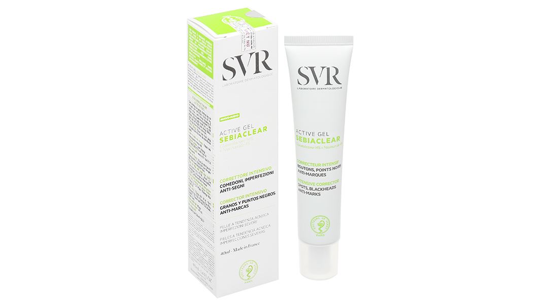 Gel SVR Sebiaclear Active Gel giảm mụn, mờ vết thâm, giảm bóng nhờn