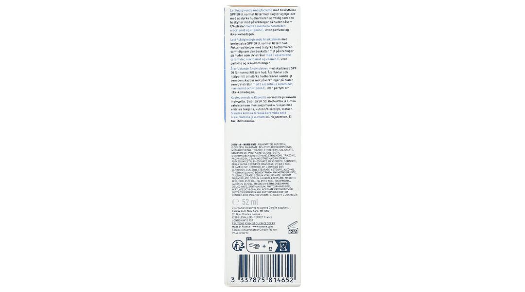 Sữa dưỡng ẩm ban ngày CeraVe Facial Moisturising Lotion AM SPF50