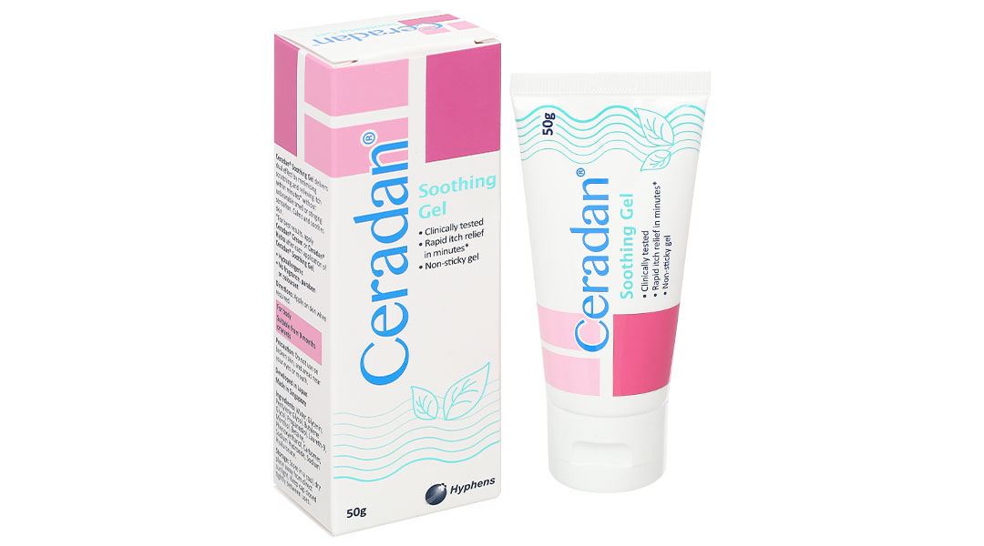 Gel Ceradan Soothing làm dịu vùng da ngứa, mẩn đỏ