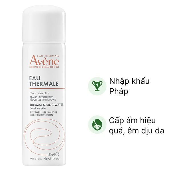 Xịt khoáng Avène cấp nước, làm dịu da, giảm kích ứng