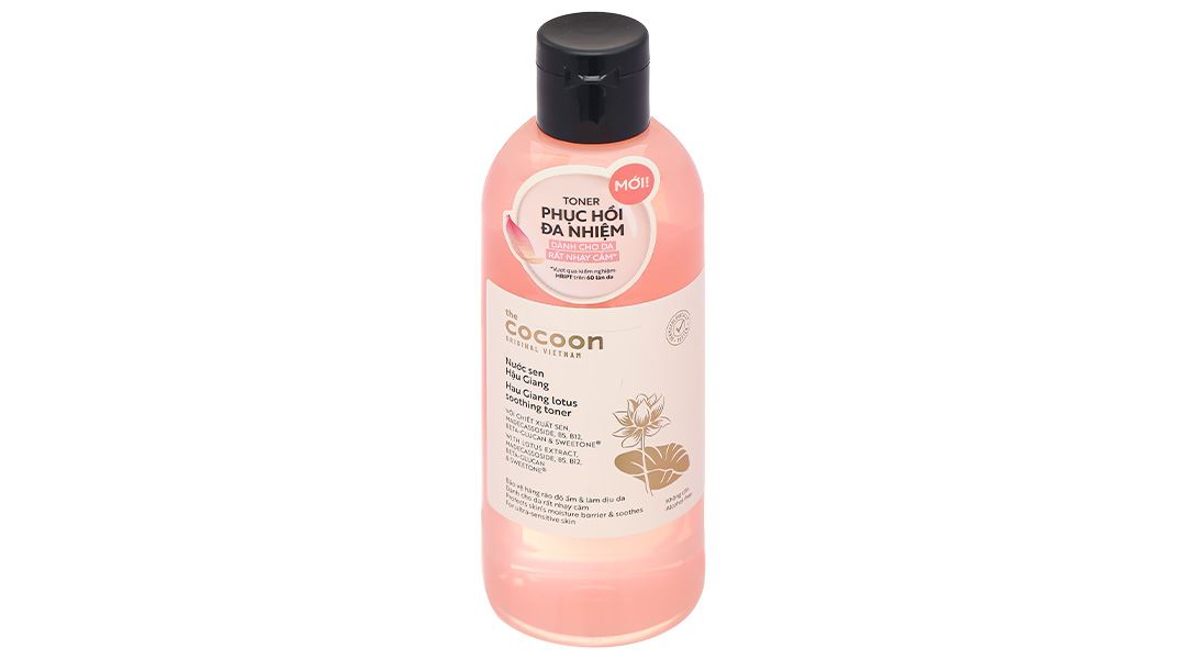 Nước cân bằng Cocoon Sen Hậu Giang làm dịu da nhạy cảm
