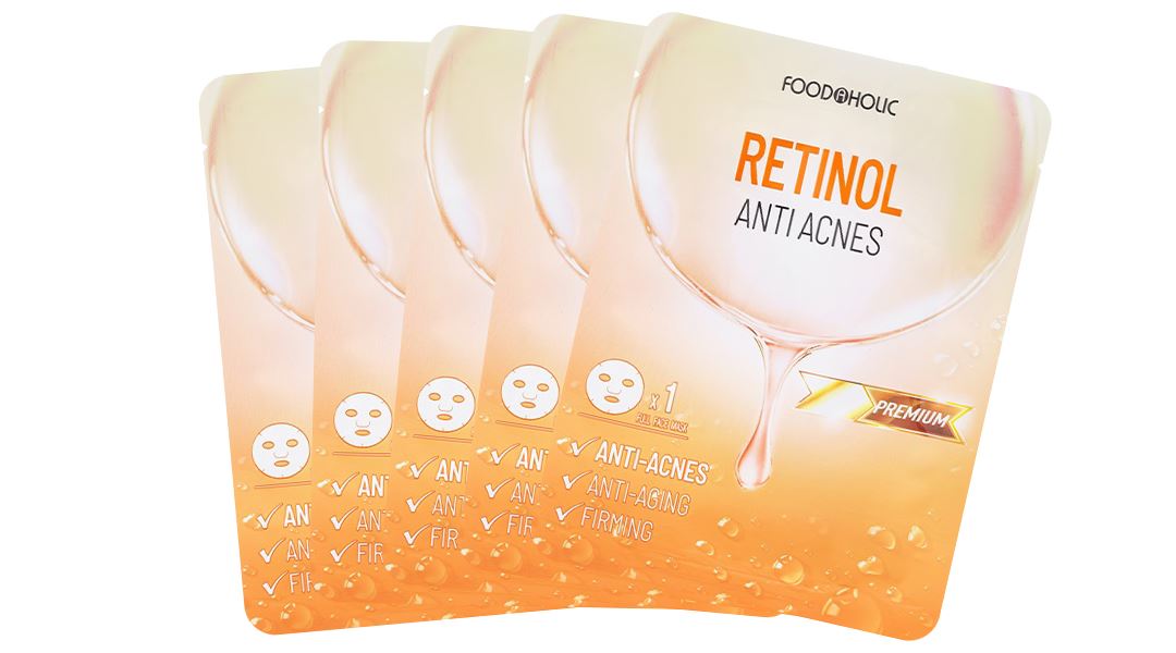 Combo 5 miếng Mặt nạ Foodaholic Retinol Anti Acnes giảm mụn