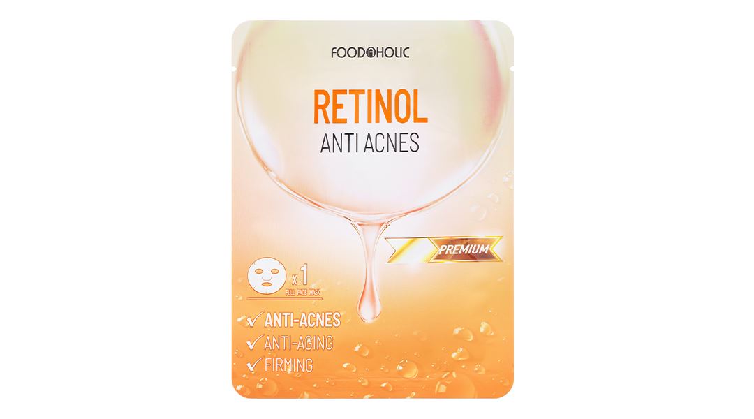 Combo 10 miếng Mặt nạ Foodaholic Retinol Anti Acnes giảm mụn