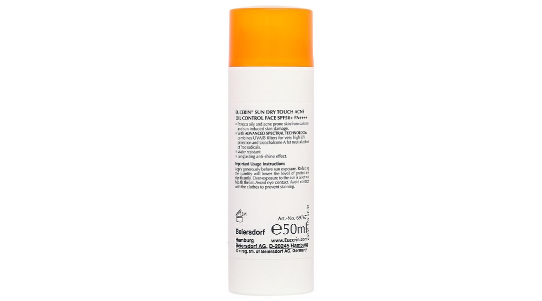 Kem chống nắng Eucerin Sun Dry Touch Acne Oil Control Face SPF 50+/PA++++
