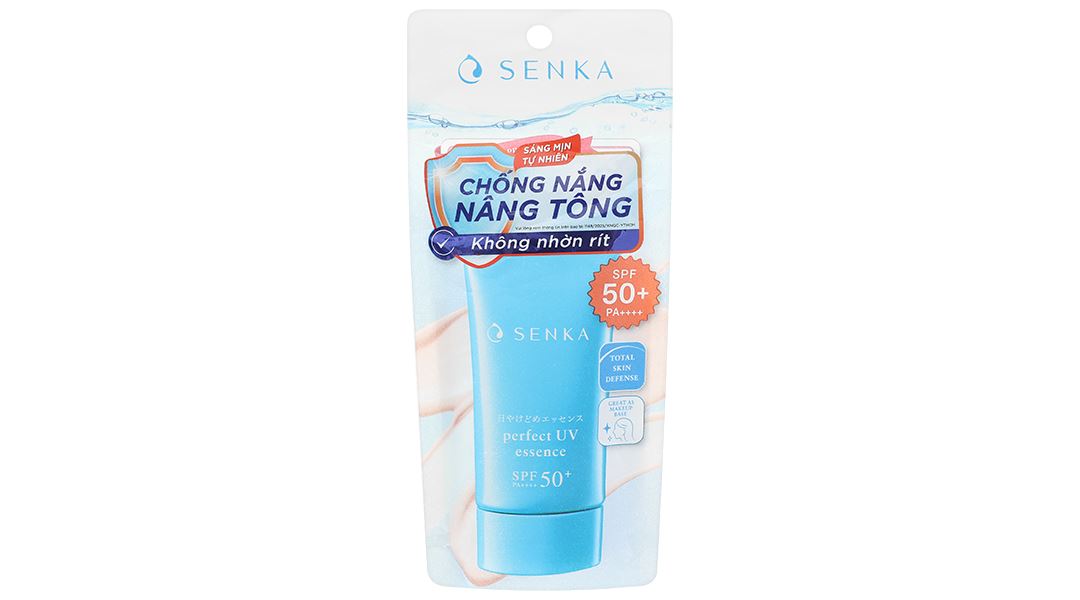 Kem chống nắng Senka Perfect UV Essence SPF 50+/PA++++ giúp nâng tông