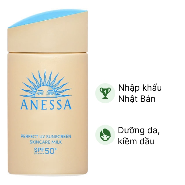Sữa chống nắng Anessa Perfect UV Sunscreen Skincare Milk SPF 50+/PA++++