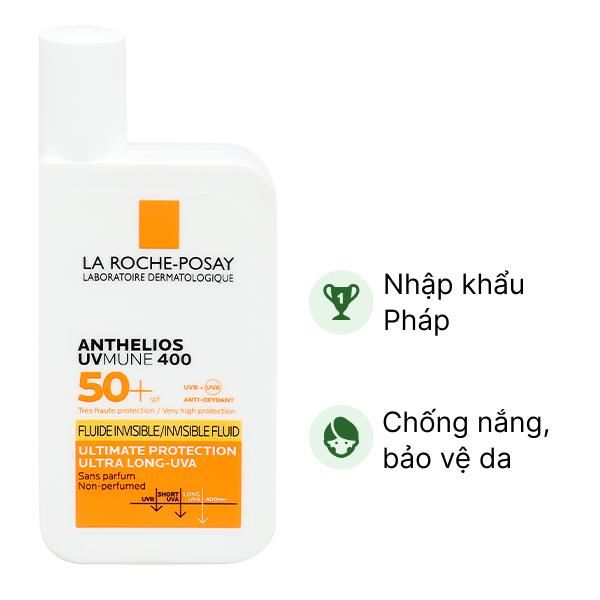 Sữa chống nắng La Roche-Posay Anthelios UVMune 400 Invisible Fluide SPF50+