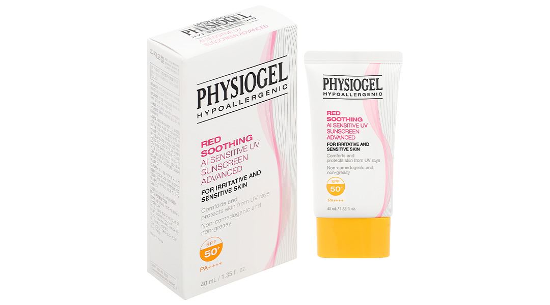 Kem chống nắng Physiogel Red Soothing AI SPF50+/PA++++ cho da nhạy cảm