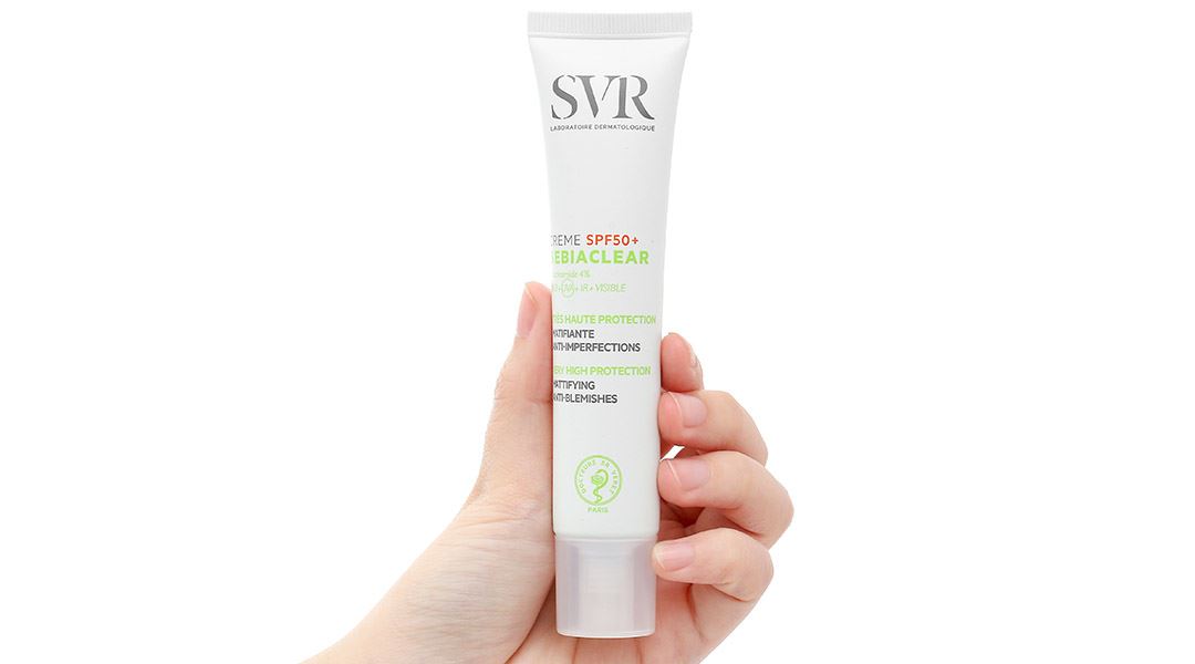 Kem chống nắng SVR Sebiaclear Creme SPF50+ làm sạch dầu, giảm mụn