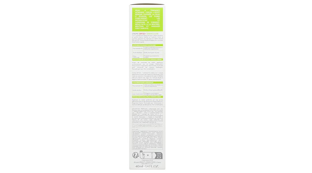 Kem chống nắng SVR Sebiaclear Creme SPF50+ làm sạch dầu, giảm mụn