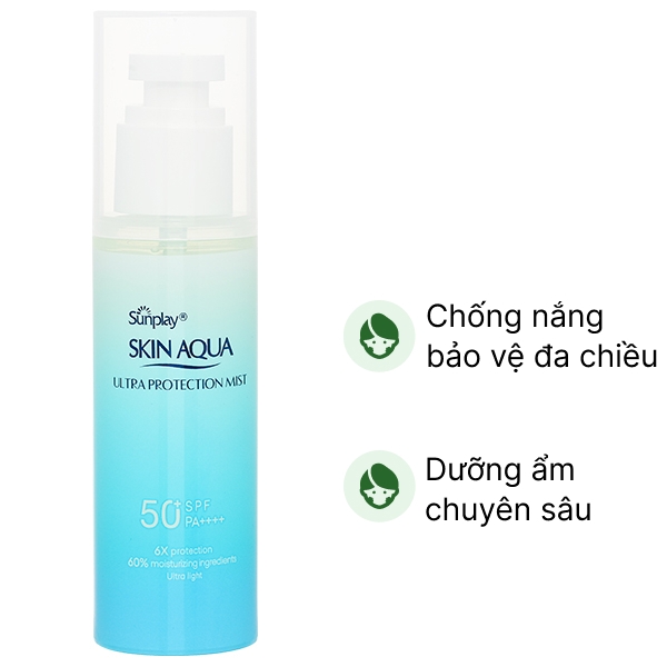 Xịt Chống Nắng Sunplay Skin Aqua Ultra Protection Mist SPF50+/PA++++ 60ml