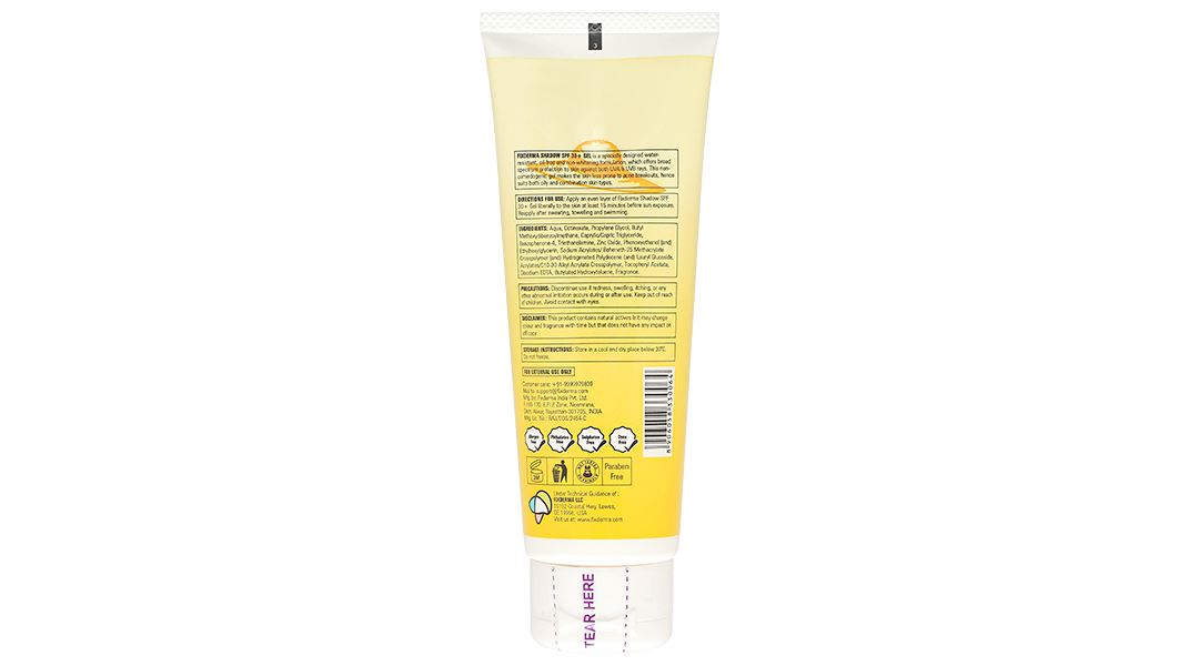 Gel chống nắng Fixderma Shadow SPF 30+/PA+++  giúp dưỡng ẩm