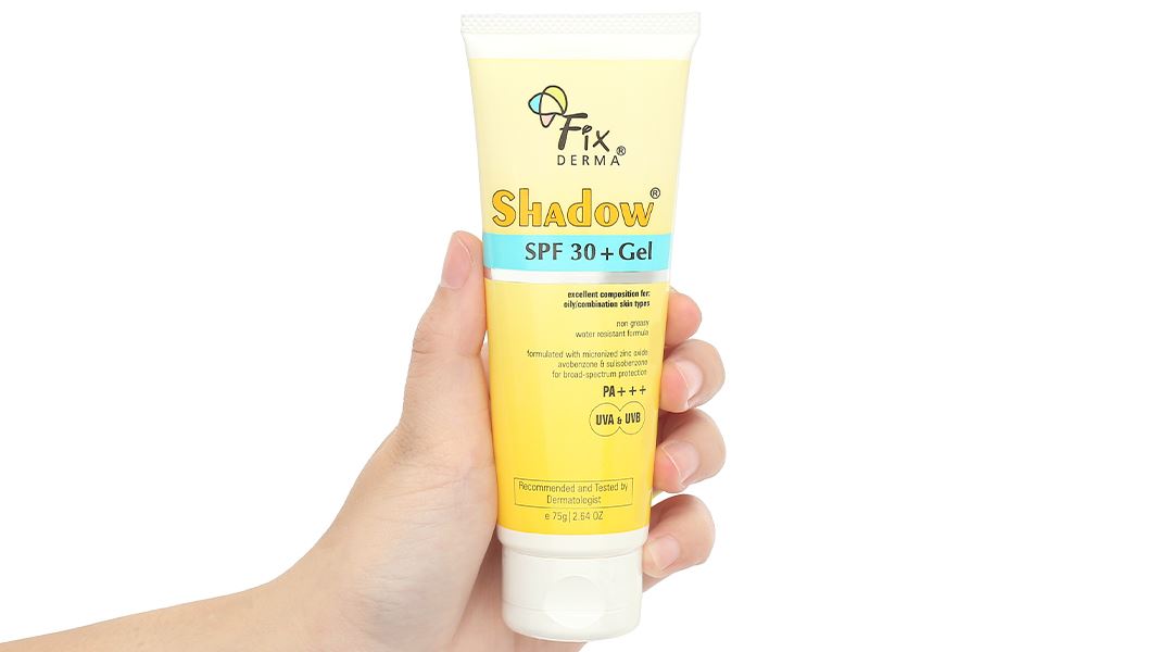 Gel chống nắng Fixderma Shadow SPF 30+/PA+++  giúp dưỡng ẩm