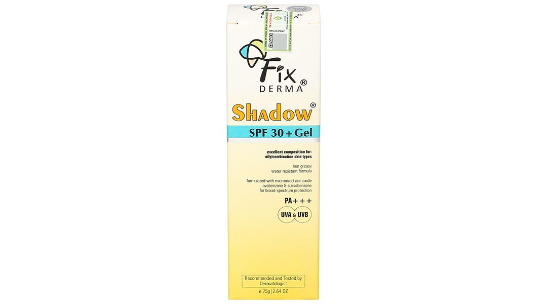Gel chống nắng Fixderma Shadow SPF 30+/PA+++  giúp dưỡng ẩm