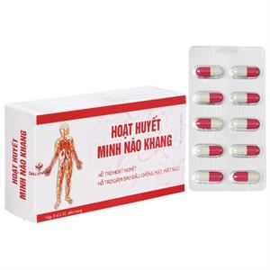 Hoạt huyết Minh Não Khang bổ huyết, giảm đau đầu (3 vỉ x 10 viên)