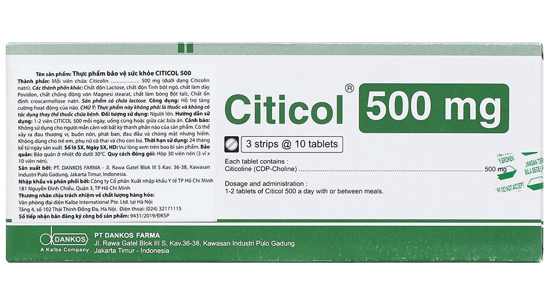 Thực phẩm bảo vệ sức khỏe Citicol 500