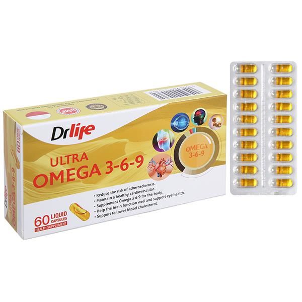 Viên Uống Omega 3-6-9 Drlife hộp 60 viên