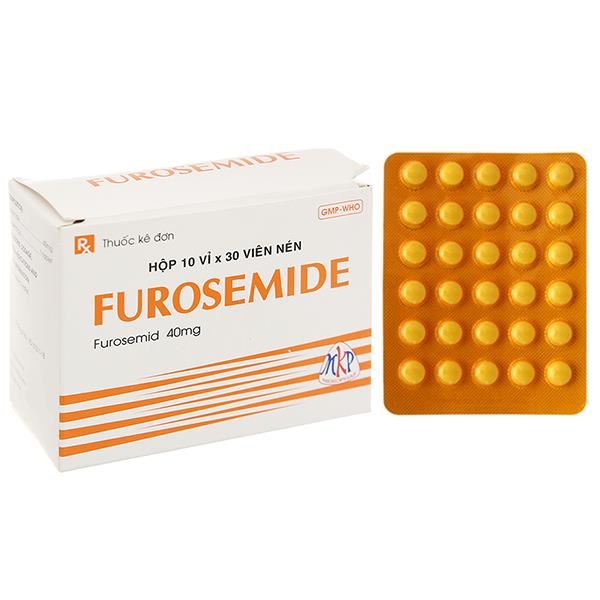 Furosemide Mekophar 40mg trị tăng huyết áp, tăng canxi huyết, trị phù