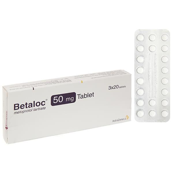 Betaloc 50mg Tablet trị tăng huyết áp, đau thắt ngực và loạn nhịp tim