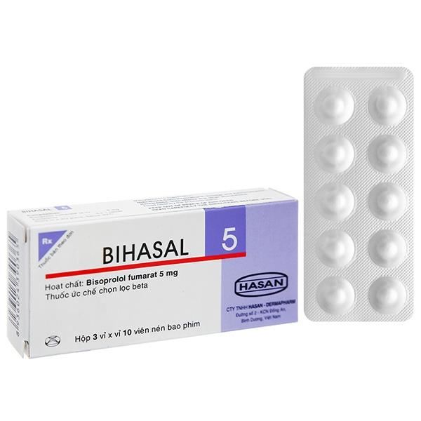 Bihasal 5 điều trị tăng huyết áp, đau thắt ngực