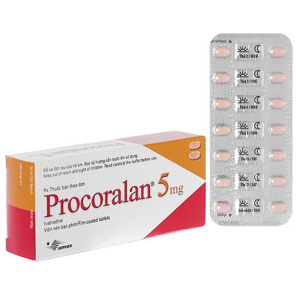 Procoralan 5mg trị đau thắt ngực, suy tim