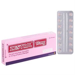 Zestril 10mg trị tăng huyết áp, suy tim