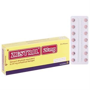 Zestril 20mg trị tăng huyết áp, suy tim
