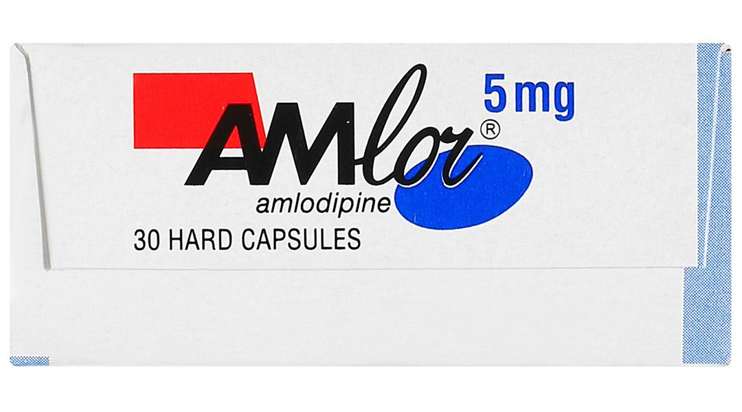 Amlor 5mg trị tăng huyết áp, bệnh mạch vành, đau thắt ngực