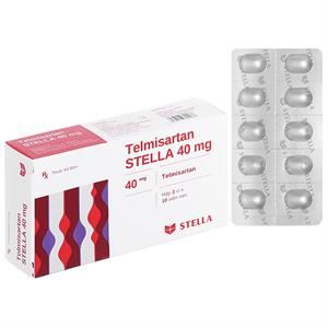 Telmisartan Stella 40mg trị tăng huyết áp, phòng ngừa bệnh tim mạch