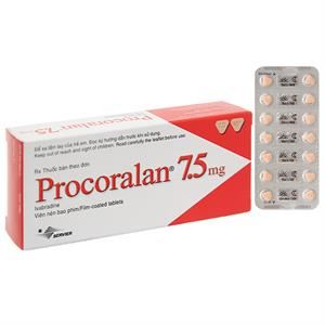 Procoralan 7.5mg trị đau thắt ngực, suy tim