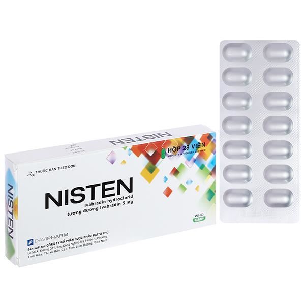 Nisten 5mg trị bệnh mạch vành, đau thắt ngực