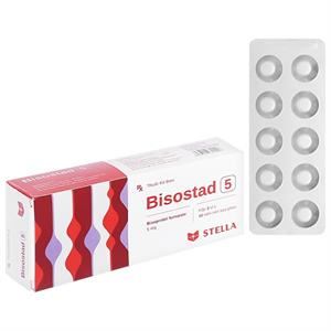 Bisostad 5 trị tăng huyết áp, đau thắt ngực, suy tim