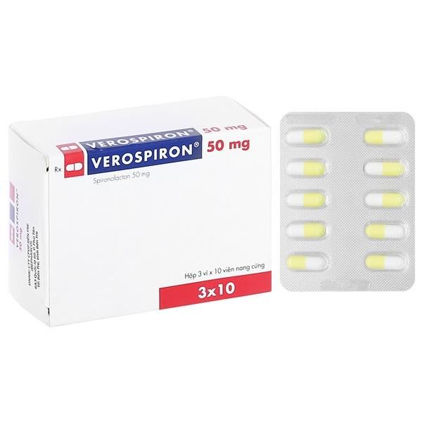 Verospiron 50mg trị phù, tăng huyết áp