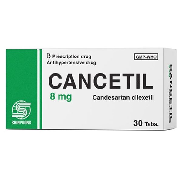 Cancetil 8mg điều trị tăng huyết áp, suy tim