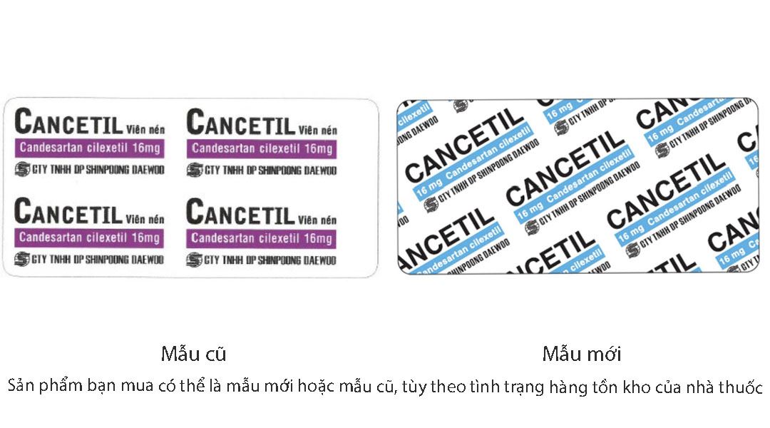 Cancetil 16mg trị tăng huyết áp, suy tim