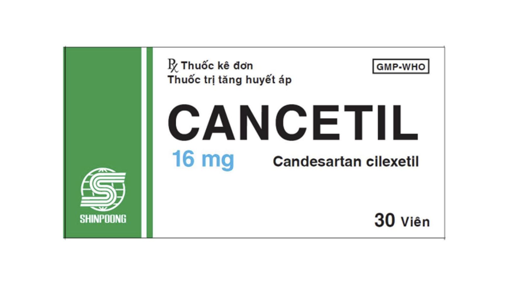 Cancetil 16mg trị tăng huyết áp, suy tim