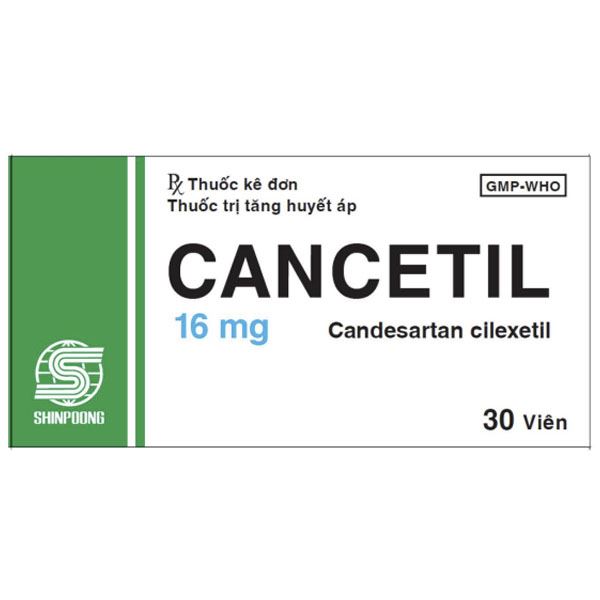Cancetil 16mg trị tăng huyết áp, suy tim