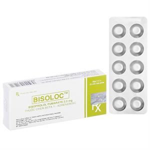 Bisoloc 2.5mg trị tăng huyết áp, suy tim mạn