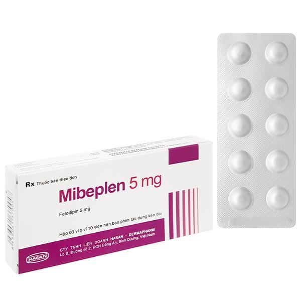 Mibeplen 5mg trị tăng huyết áp, đau thắt ngực