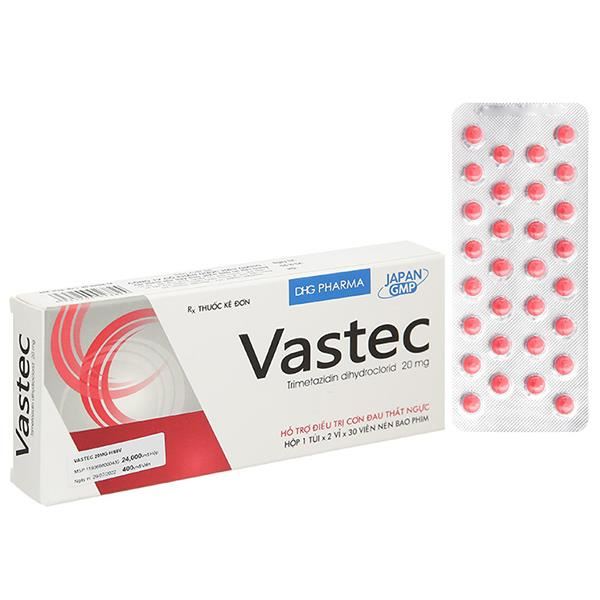 Vastec 20mg hỗ trợ trị đau thắt ngực