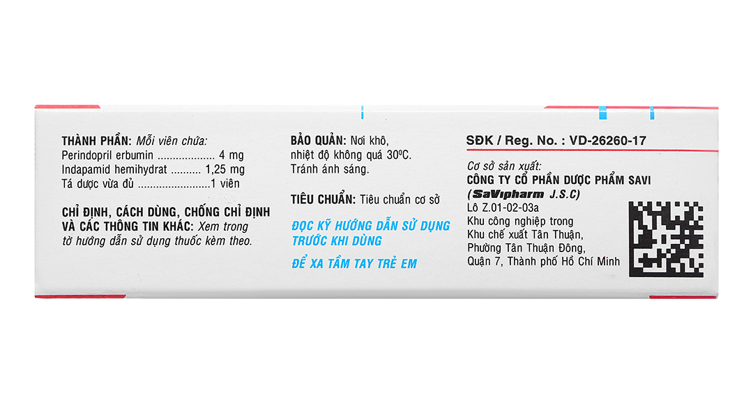 Savidopril Plus trị tăng huyết áp