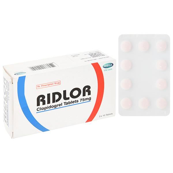 Ridlor 75mg thuốc trị rối loạn nghẽn mạch máu