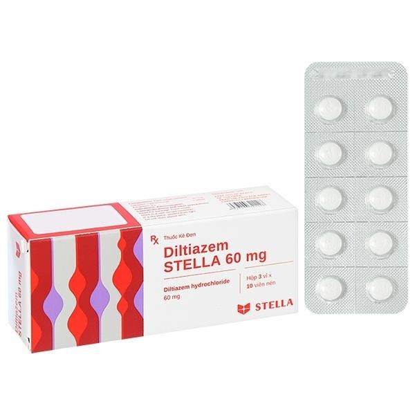 Diltiazem Stella 60mg trị và dự phòng đau thắt ngực