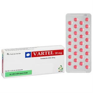 Vartel 20mg điều trị triệu chứng đau thắt ngực